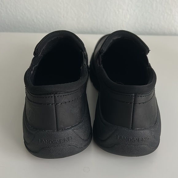 NWOT Lands’ End All Weather Leather Slip On Moc Black Shoes Size 6.5 - Picture 5 of 10